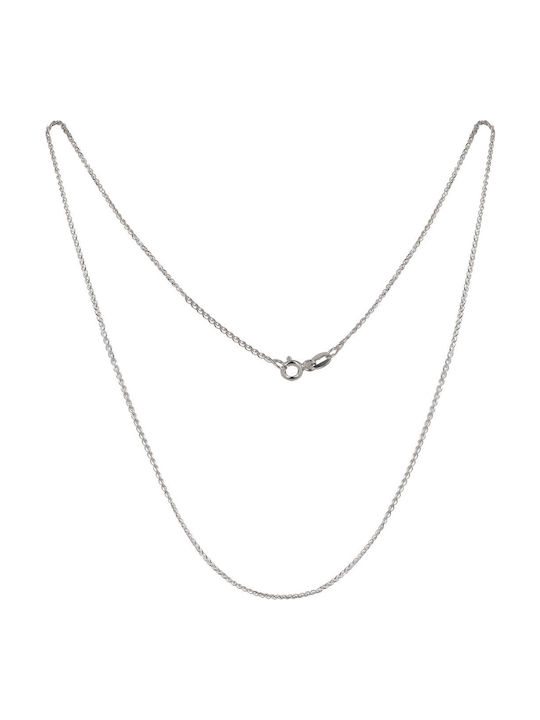 Tasoulis Jewellery Collection Λευκόχρυση Αλυσίδα Λαιμού 9Κ