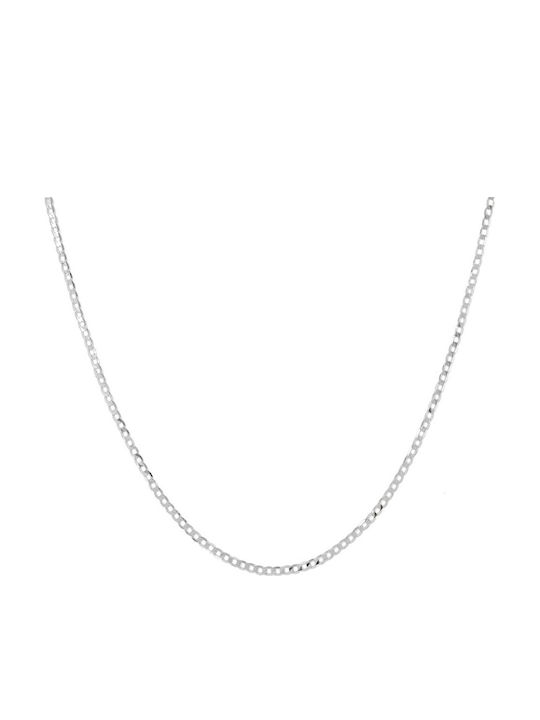 Tasoulis Jewellery Collection Λευκόχρυση Αλυσίδα Λαιμού 9Κ