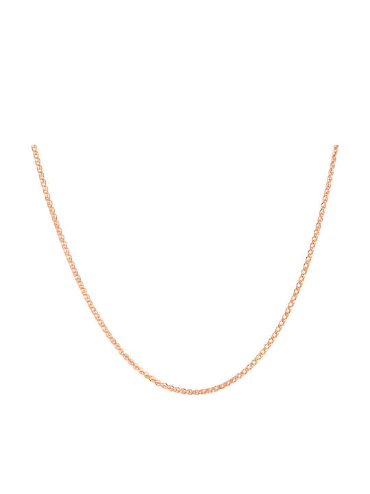 Tasoulis Jewellery Collection Ροζ Χρυσή Αλυσίδα Λαιμού 9Κ