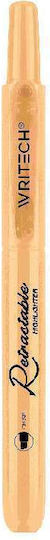 Writech Textmarker Knopf Flach 1-4mm Einziehbar Mandarine 545793