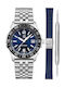 Luminox Herrenuhr 39mm Batterie mit Silber Metallarmband