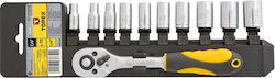 Topex 38D650 Ratschen- und Steckschlüssel-Set 1/4" 10 Stück Topex 38D650 Ratschen- und Steckschlüssel-Set 1/4" 10 Stück