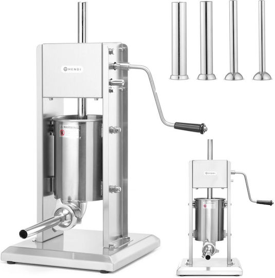 Vertical Sausage Filler Injector Profi Line 3l + Hendi 282571 Funnels