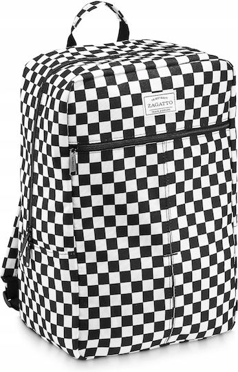 Zagatto Reisetasche Zurück 20Es Black/White Stoff L40xB20xH25cm