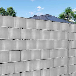 Sichtschutzzaun-Paneel Garten PVC 35 x 0,19 m Grau Sichtschutzzaun-Paneel Garten PVC 35 x 0,19 m Grau