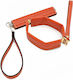 Flex Clasp Wallet 20cm Wrist Handle Knitted Orange