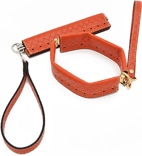 Flex Clasp Wallet 20cm Wrist Handle Knitted Orange