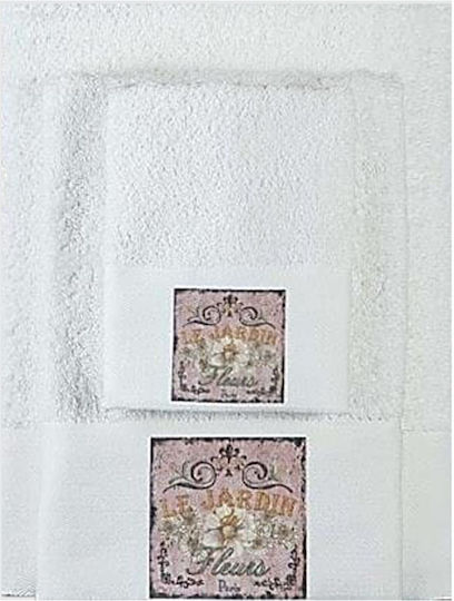 3-tlg. Set Badetücher White Gewicht 500gr/m²