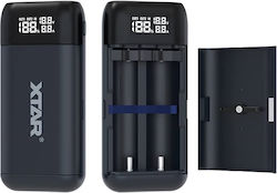 XTAR PB2SL USB Φορτιστής 2 Μπαταριών Li-ion Μεγ...