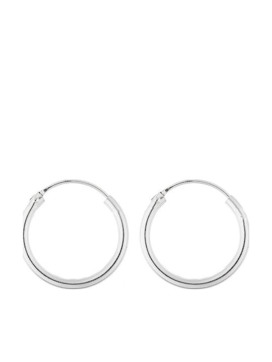 Touch Earrings Hoops made of Silver