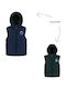 Kids' Casual Jacket Sleeveless Double Sided with Hood Blue-green