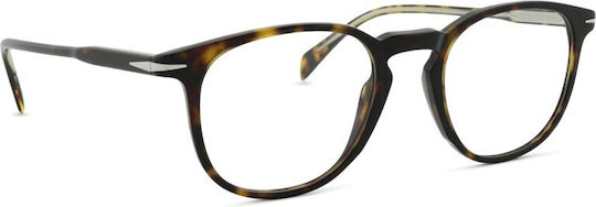 David Beckham Plastic Eyeglass Frame Brown DB 1160 086