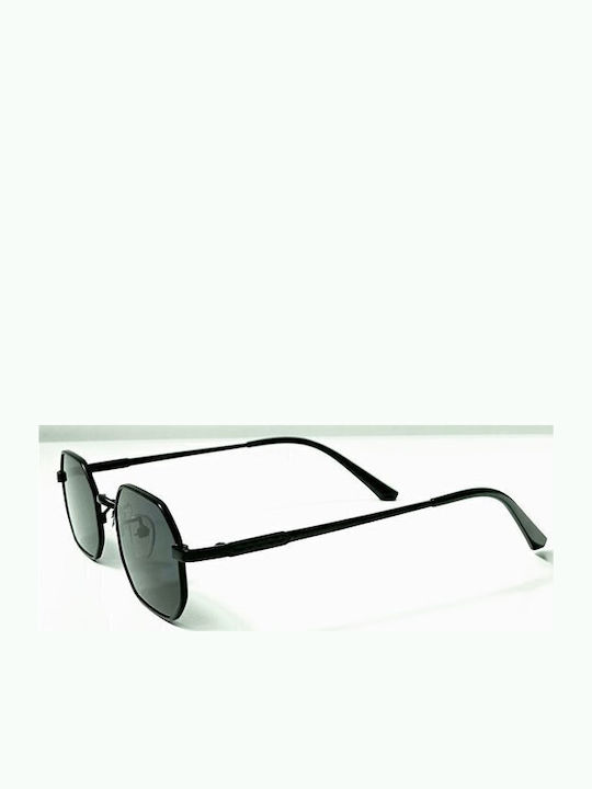Looks Style Eyewear Γυναικεία Γυαλιά Ηλίου με Μαύρο Κοκκάλινο Σκελετό και Μαύρο Φακό 74cab-36100