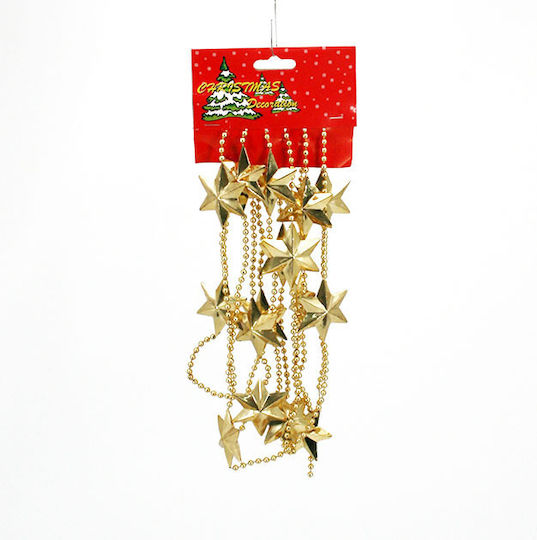 Ghirlandă de Crăciun Ornamentală Stea Aurie 3m 15873