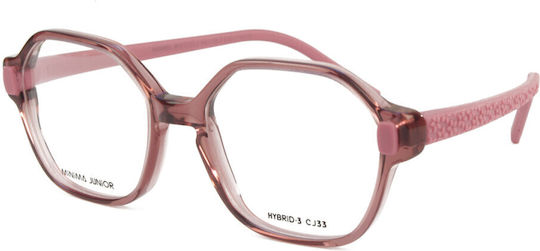 Minima Jh-3 Children's Plastic Eyeglass Frame Pink CJ33 591B