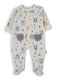 Babybol Baby Bodysuit Long-Sleeved Velvet Gray