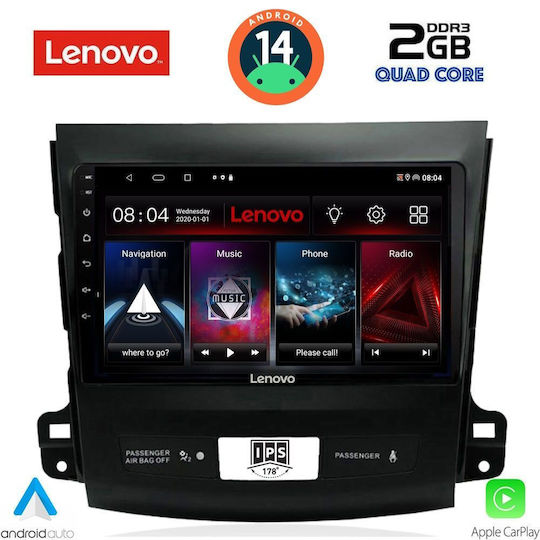 Lenovo Автомобилна Аудио Система (Блутут/USB/AUX/WiFi/GPS/Apple-Carplay/Android-Auto) с Тъчскрийн 9"