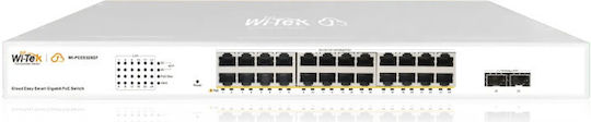 Wi-Tek WI-PCES326GF v2 Managed L2 PoE+ Switch με 24 Θύρες Gigabit (1Gbps) Ethernet και 2 SFP Θύρες