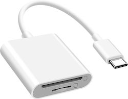 Avizar Universal Card Reader Micro Sd Sd Tf Usb-c Adapter White Avizar Universal Card Reader Micro Sd Sd Tf Usb-c Adapter White