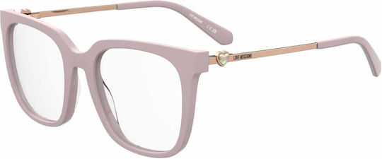 Moschino Дамски Рамка за Очила Пеперуда Розов MOL643 FWM