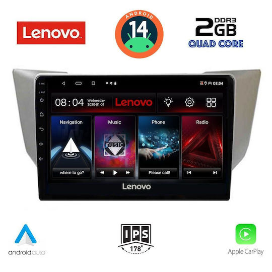 Sistem Audio Auto pentru Lexus RX300 2003-2008 (Bluetooth/USB/AUX/WiFi/GPS/Apple-Carplay/Android-Auto) cu Ecran Tactil 9"