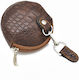 Round Wallet Hanging Hook 10cm Croco Brown