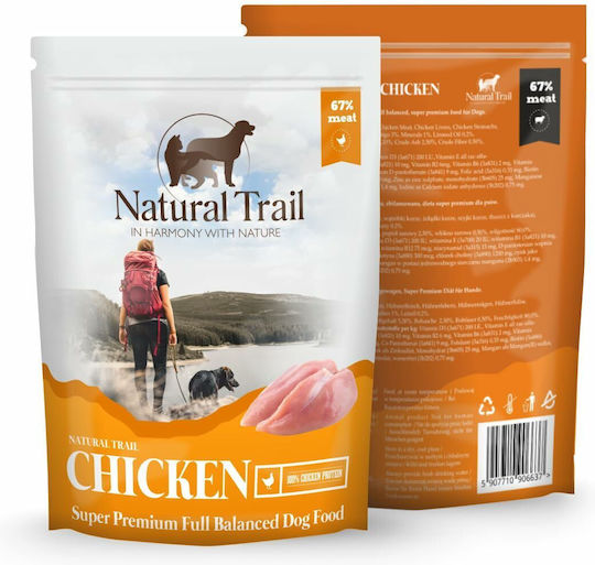 Natural Trail Wet Food Dogs in Pouches with Chicken Grain-Free & Gluten-Free 500gr
