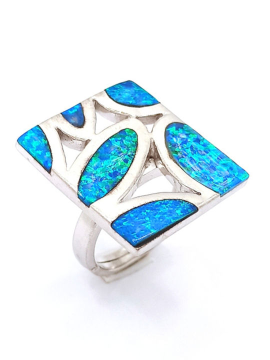 PS Silver Ring with Stones made of Silver