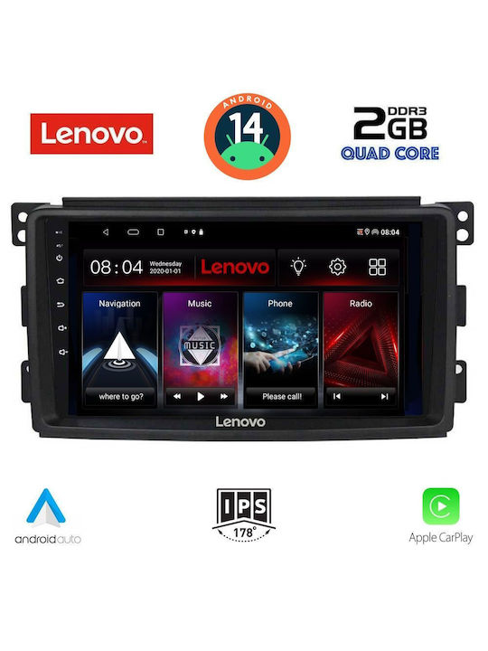 Lenovo Автомобилна Аудио Система (Блутут/USB/AUX/WiFi/GPS/Apple-Carplay/Android-Auto) с Тъчскрийн 9"