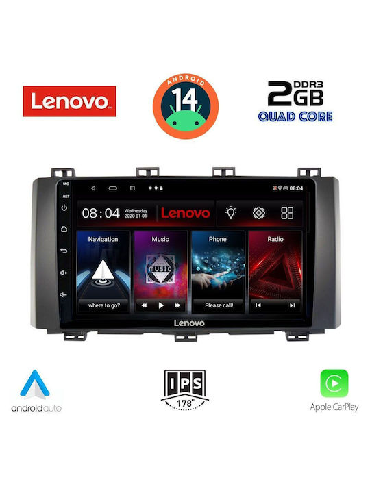 Lenovo Автомобилна Аудио Система (Блутут/USB/AUX/WiFi/GPS/Apple-Carplay/Android-Auto) с Тъчскрийн 9"