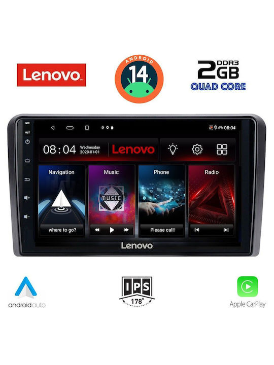 Lenovo Auto-Audiosystem für Hyundai H-1 2007> (Bluetooth/USB/AUX/WiFi/GPS/Apple-Carplay/Android-Auto) mit Touchscreen 9"