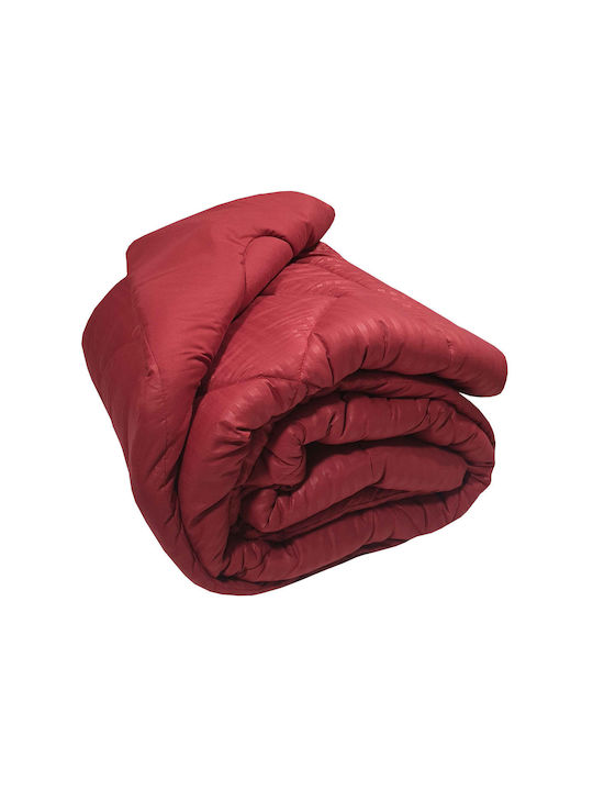 Le Blanc Bettdecke Einzelbett mit Microfiber-Füllung 160x240cm Bordeaux 350 GSMGsm