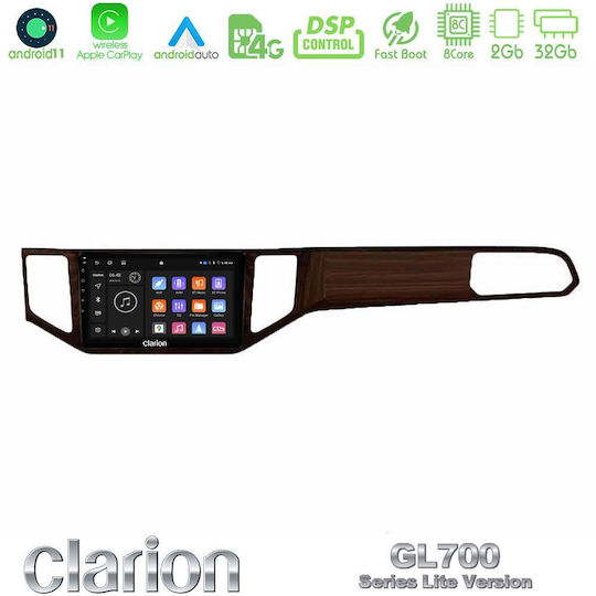 Clarion Auto-Audiosystem für Volkswagen Sportwagen 2014-2020 (Bluetooth/USB/WiFi/GPS/Apple-Carplay/Android-Auto) mit Touchscreen 9"