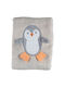 Bi Baby Blanket Nursery Swaddling Blankets Cute Penguin Beige Beige 88x100cm