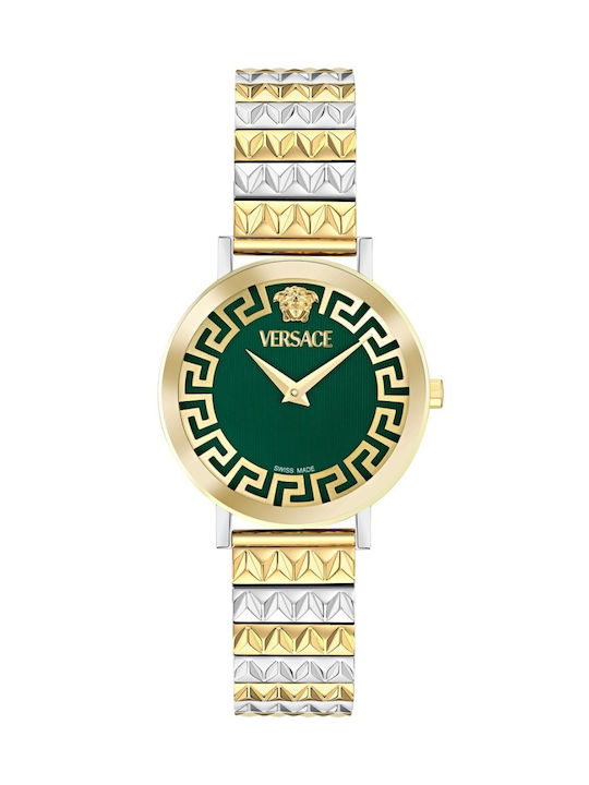 Versace Γυναικείο Ρολόι 35mm Μπαταρίας με Χρυσό...