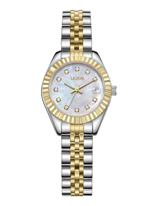 Damen Uhr mit Gold Metallarmband