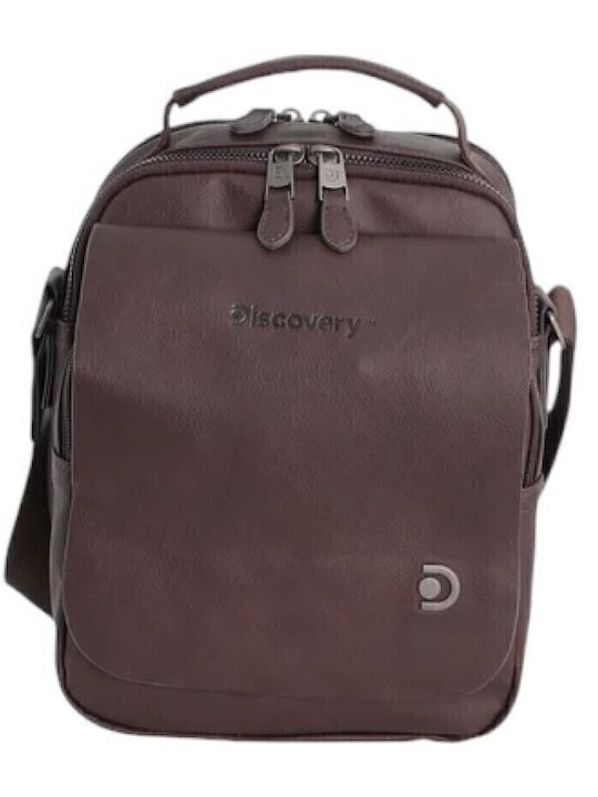 Discovery Ανδρική Τσάντα Ώμου / Χιαστί Καφέ