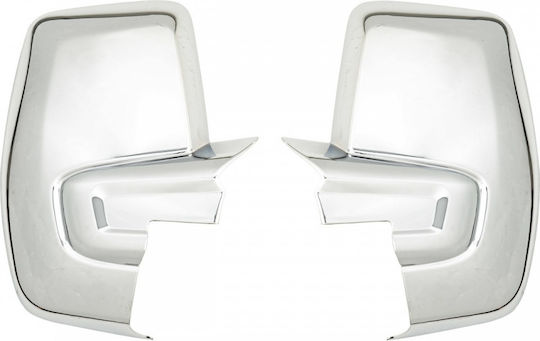 Chrome Mirror Covers Compatible Ford Custom 2012-> Ford Transit Custom 2012-> Abs Plastic