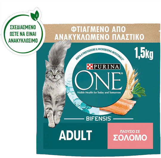 Purina One Ξηρά Τροφή για Ενήλικες Γάτες με Σολομό 1.5kg