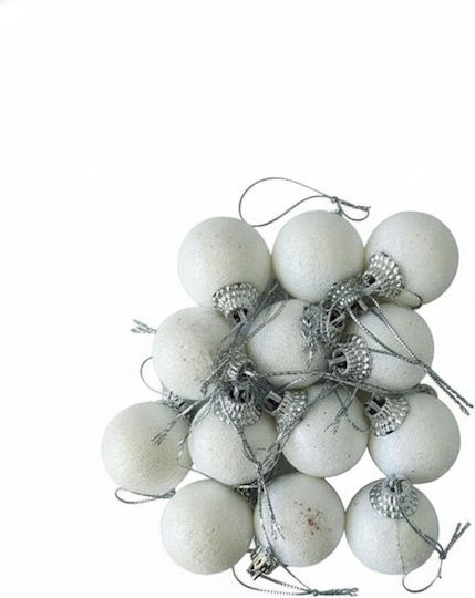 Σετ 12 Μπάλες Λευκές 3cm