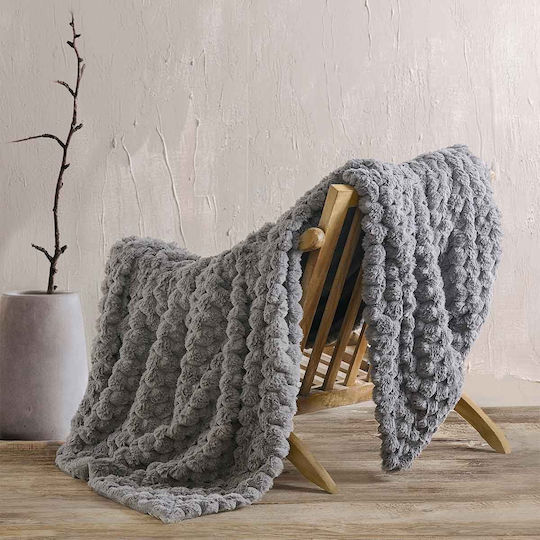 Rythmos Bella Furry Blanket Sofa 130x180cm Gray