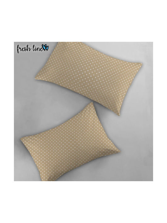 Pillowcase Set Beige 50x70cm.