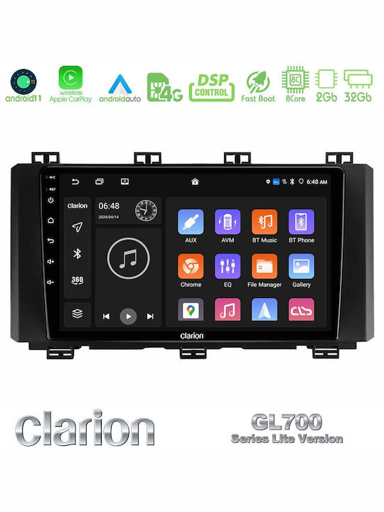 Clarion Car Audio System for Seat Ateca 2017-2021 (Bluetooth/USB/WiFi/GPS/Apple-Carplay/Android-Auto) with Touch Screen 9"