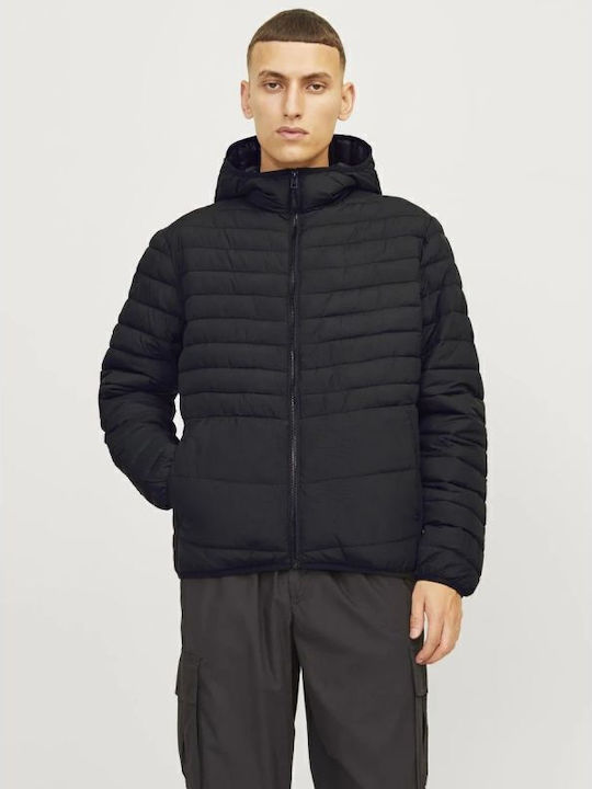 Jack & Jones Winter Jacke Puffer Winddicht Schwarz