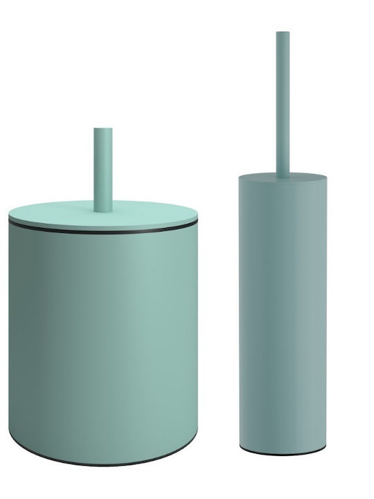 Pam & Co Inox Σετ Πιγκάλ και Καλαθάκι Μπάνιου 5lt Τιρκουάζ
