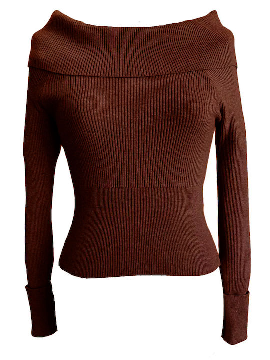 Women's Long Sleeve Sweater Brown