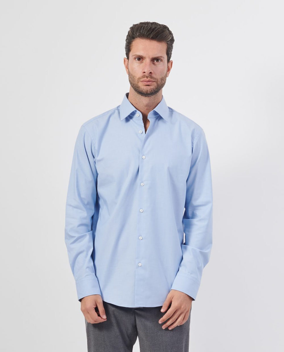 Hugo Boss Long-sleeved Cotton Shirt Light Blue 50527242-450