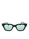 Chimi Women's Sunglasses with Black Plastic Frame and Green Lens 11 BLACK TEALGREEN