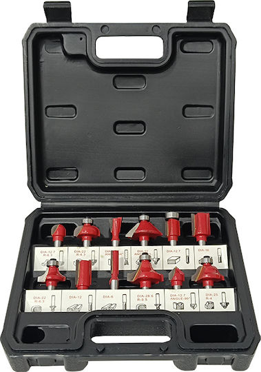 SKS Tools Σετ Φρέζες 6mm 12τμχ