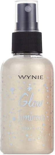 Spray Fixator Față Corp Culoare Aurie Sclipici Wynie Glow Luminous 80ml